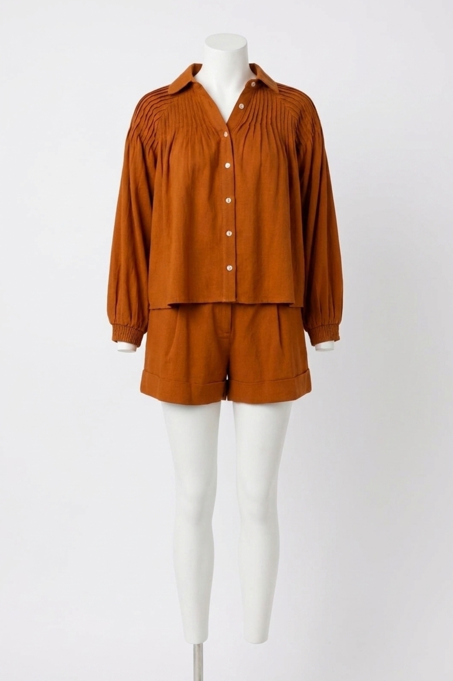 NEW ELIZABETH JAMES THE LABEL sami shorts in butterscotch